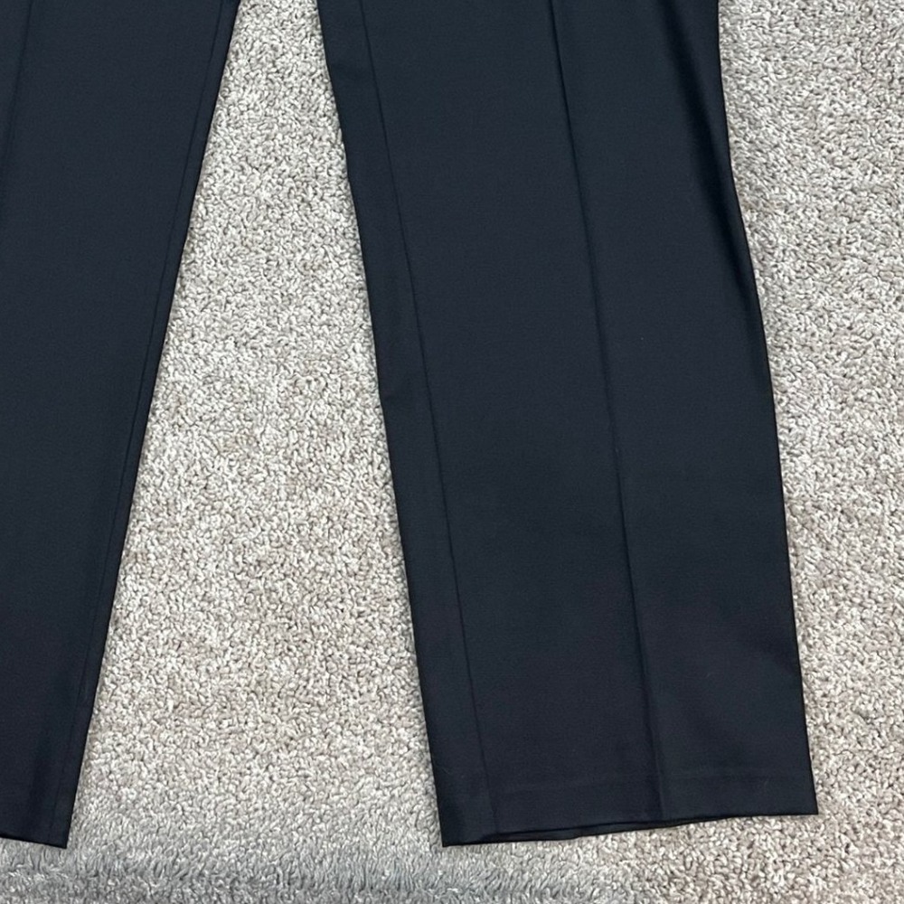 Haggar Premium No Iron Khaki Pants Men 38x34 Black Stretch Waistband Classic Fit - Picture 4 of 15